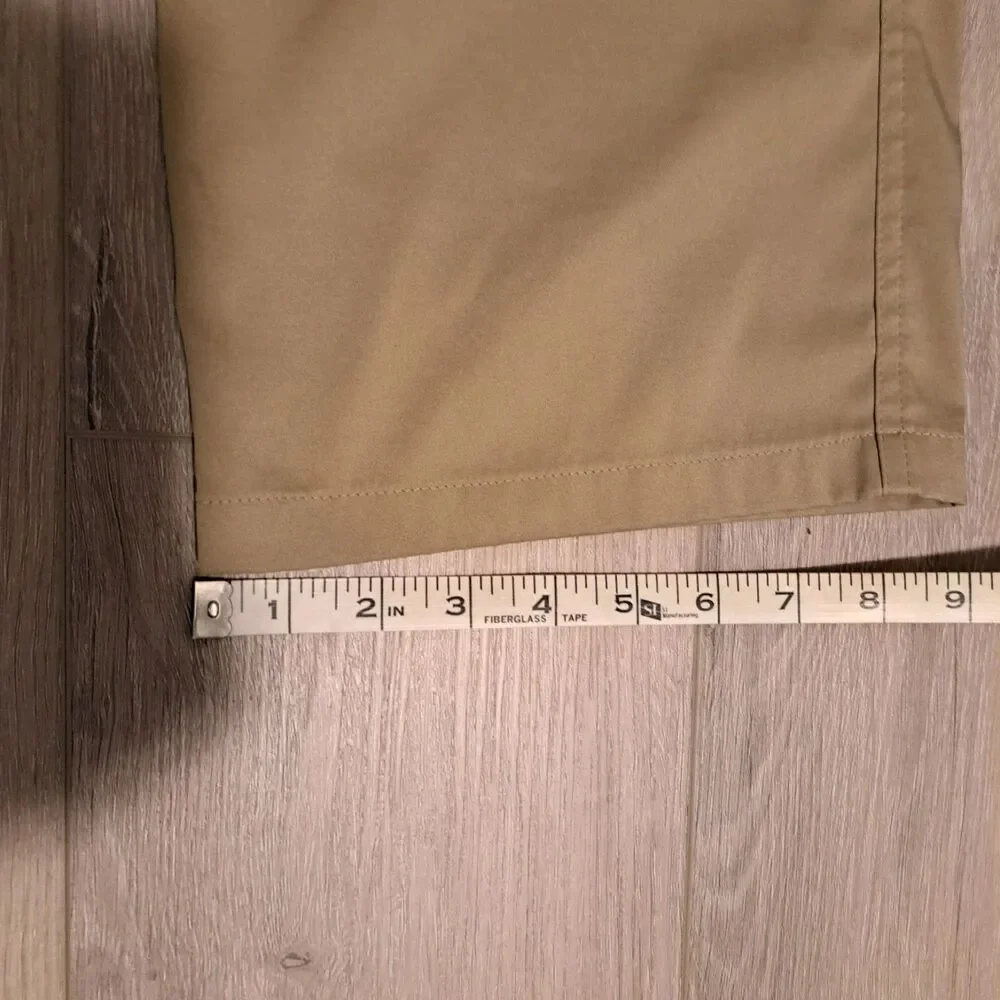 Nike‎ Golf Khaki Beige Dri Fit Flat Front Golf Pants Sz 34